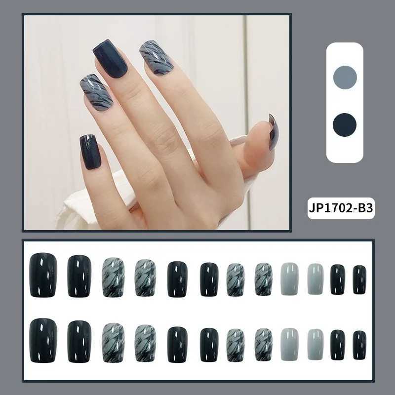 Newest Nude Color False Nails Art for Japanese And Korean Girl Fingernail Makeup 24pcs Fake False Nail Short Round False NailsXJ241025