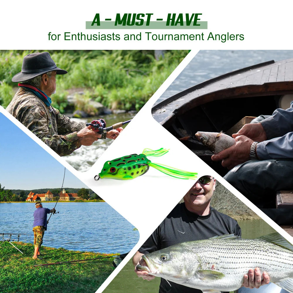Goture 1015pcs Topwater Wobblers Fishing Lures Kit Popping Soft Bait Frog Type for Bass Saltwater Freshwater 241024