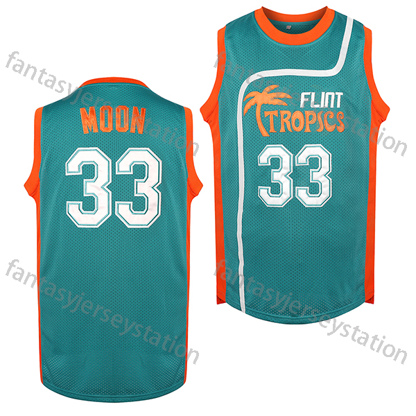 FLINT TROPICS #33 Embroidery Design Men's Basketball Jersey, Retro Breathable Round-neck Sleeveless Sports Training Uniform, Summer Party And Str