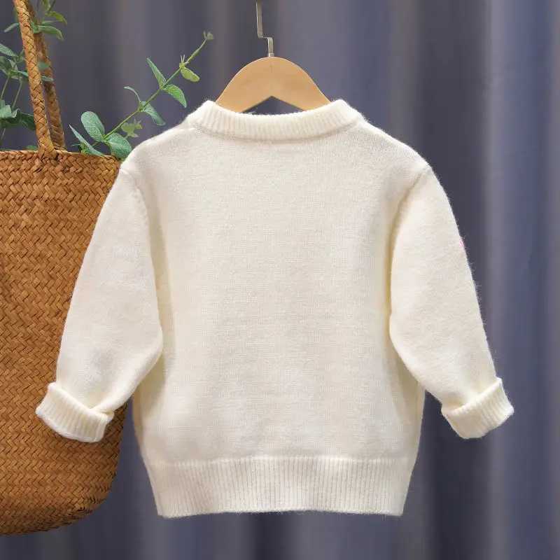 Womens Sweater 203 Womens Sweater Knitwear Spring/Summer New Collection Open Collar Wool Thickened Foreign Childrens Coat Handmade Childrens Sweater W