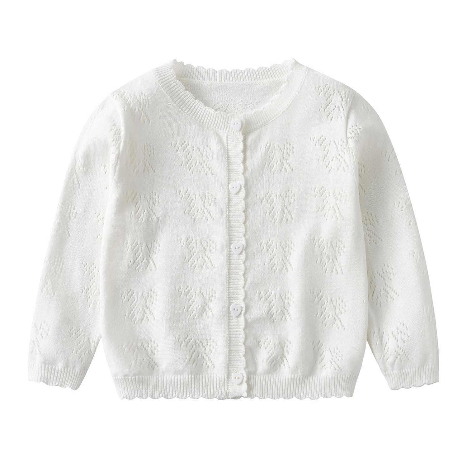 Childrens clothing girls knitted cardigan wool sweater thin spring and summer baby sweater cotton thread childrens coat W241025