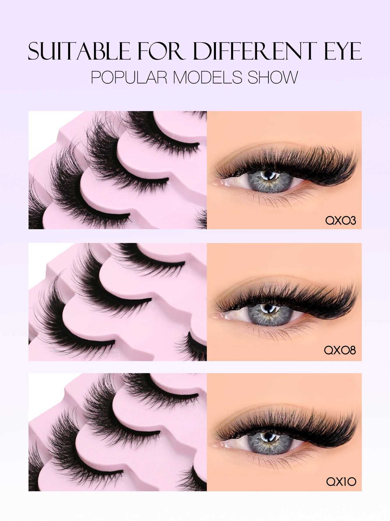 Groinneya Cat Eyelash Natural False Eyelash Cat Eyelash Soft Wing False Eyelash Natural Appearance Fluffy Wispy MakeupW241024