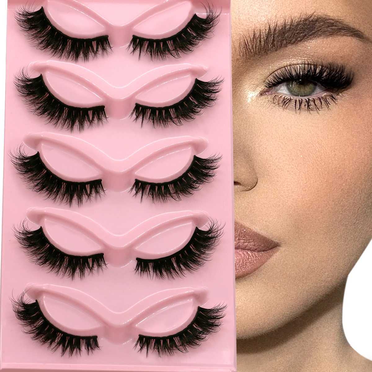 Groinneya Feline Eyelash Artificial Mink Eyelash Natural Long Wing End Extended Eyelash Artificial Curled Eyelash ExtensionW241024