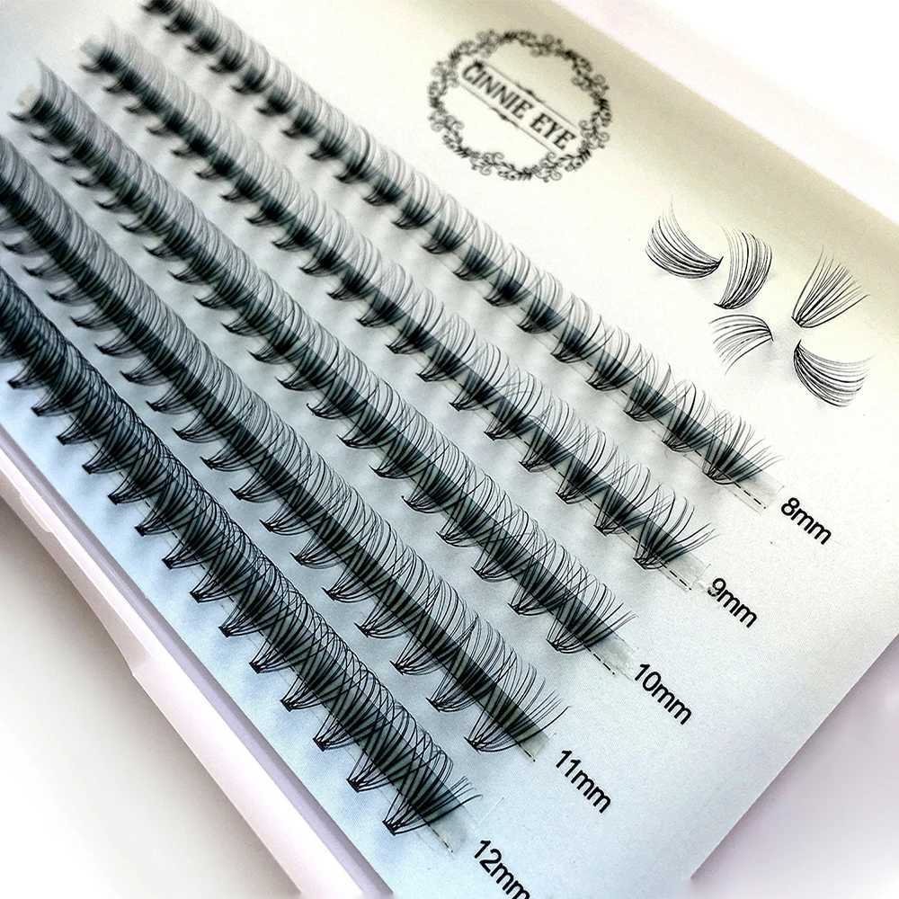 New 100 individual eyelash clusters ready for fan-shaped pleated mink eyelash extensions 20D/30D Russian rolled cashmere eyelashesW241024
