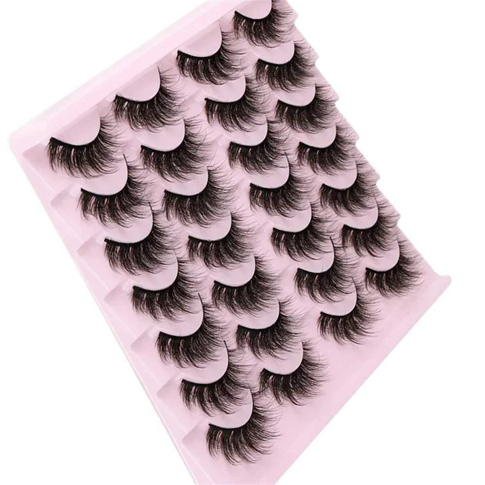 14 pairs of 3D mink eyelashes artificial mink fluffy eyelashes soft full thickness Wispy eyelashes dramatic false eyelash makeupW241024