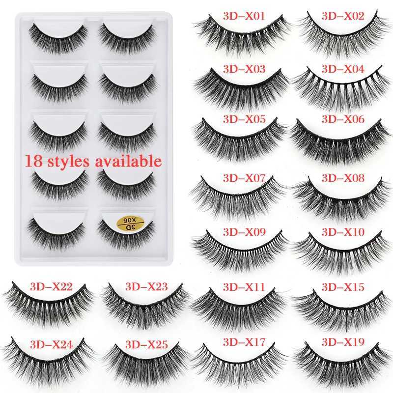 3/5 pairs of dramatic mink 3D thick fluffy false eyelashes natural long holiday Cils eyelash extension makeup maquillajeW241024