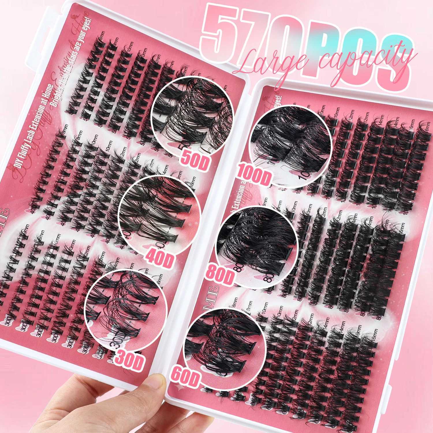 570 clusters multiple specifications and types to meet daily needs luxurious and gorgeous eyelash book collectionsW241024