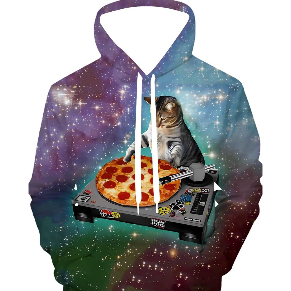 Hoodie for Mens Womens Hoodies for Men Women 3D Print Graphic FleeceMake-believe fashion cool Hooded With Pockets Graphic Hoodies sweatshirt Pullover 