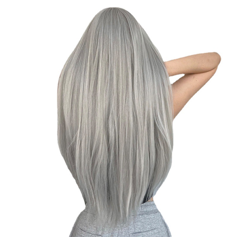 Wigs for women black long straight hair wigs air bangs long hair full head