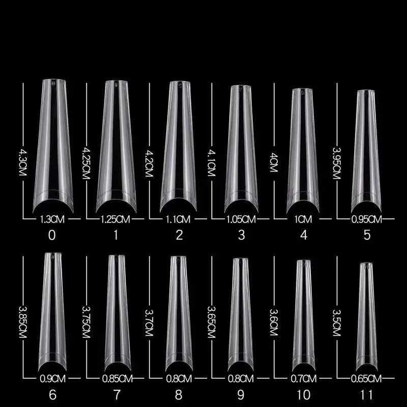 100/240/500 Pcs Boxed Transparent Coffin Ballet Fake Nails Tips Full Coverage Nail Tips DecorationsXJ241025