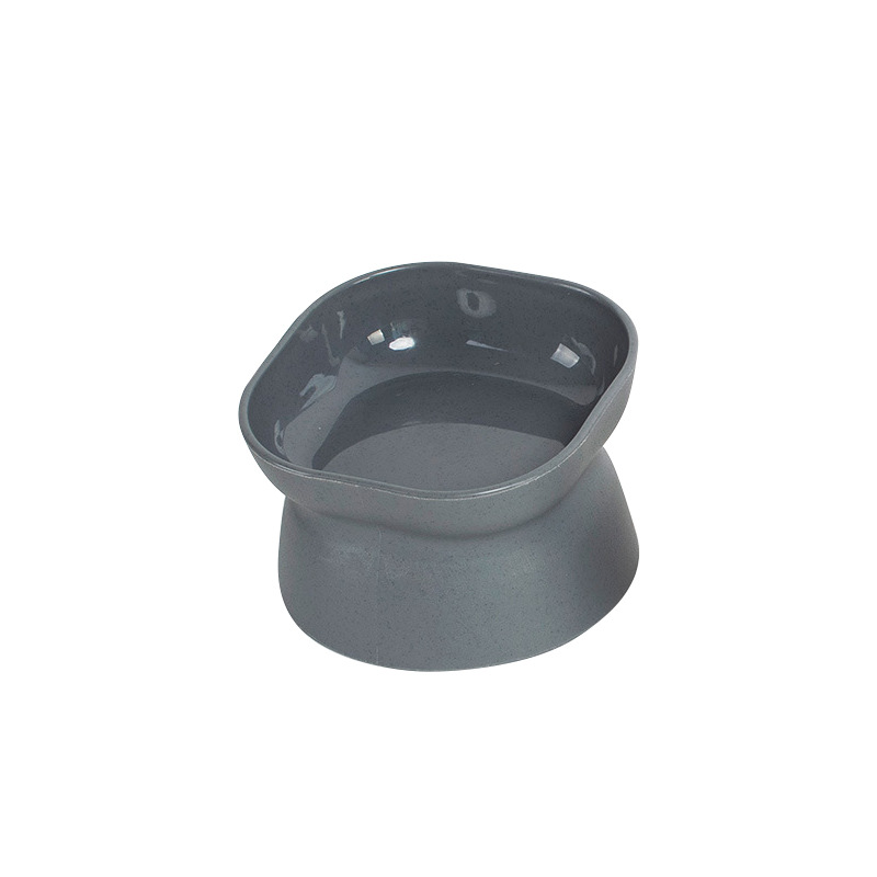 Double-sided pet feeding water bowl slanted mouth to protect the cervical spine dog feeder to prevent knocking over tall cat feeding bowl