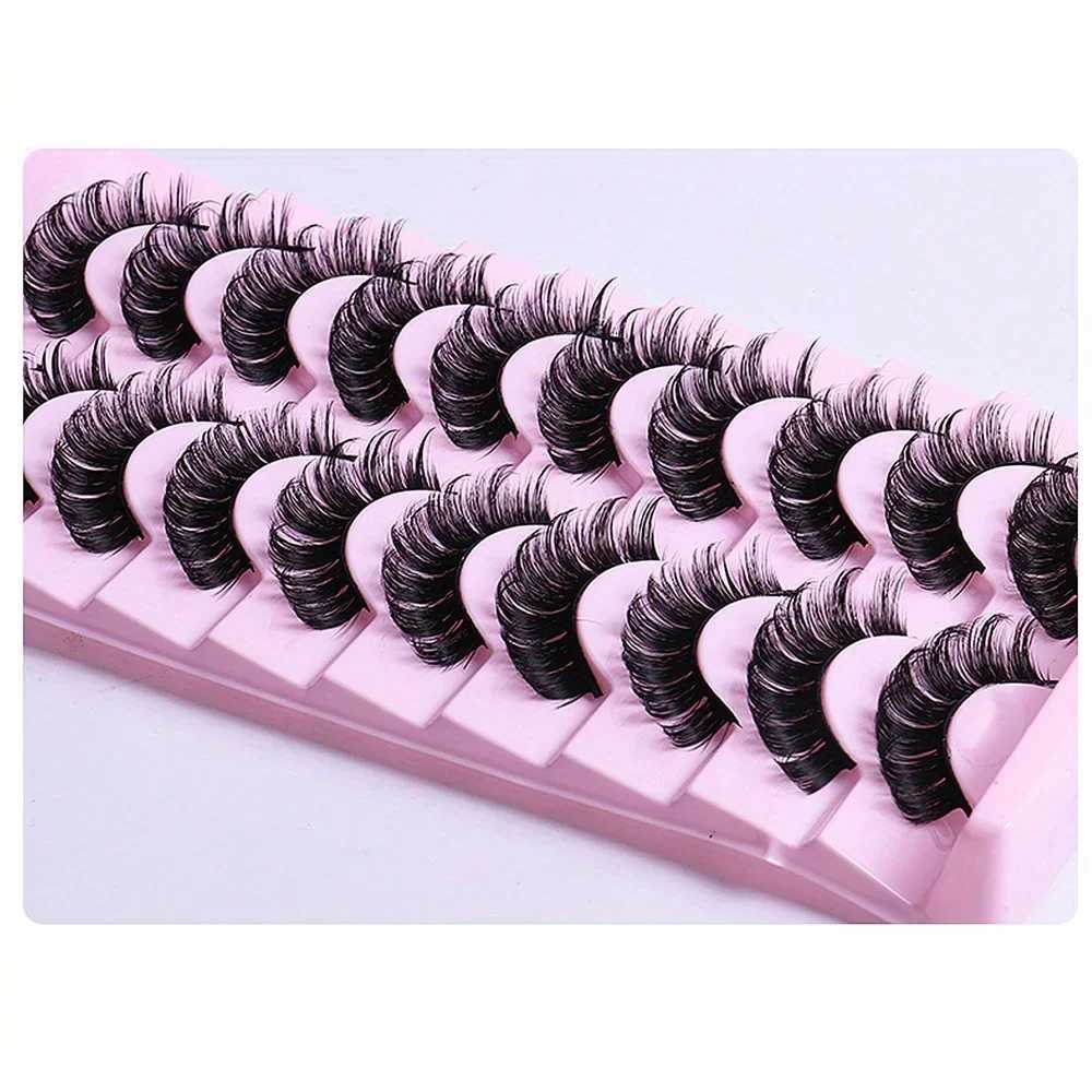 10 pairs of 3D mink eyelashes from Russia can be reused. Fluffy Russian striped eyelash extensionsW241024