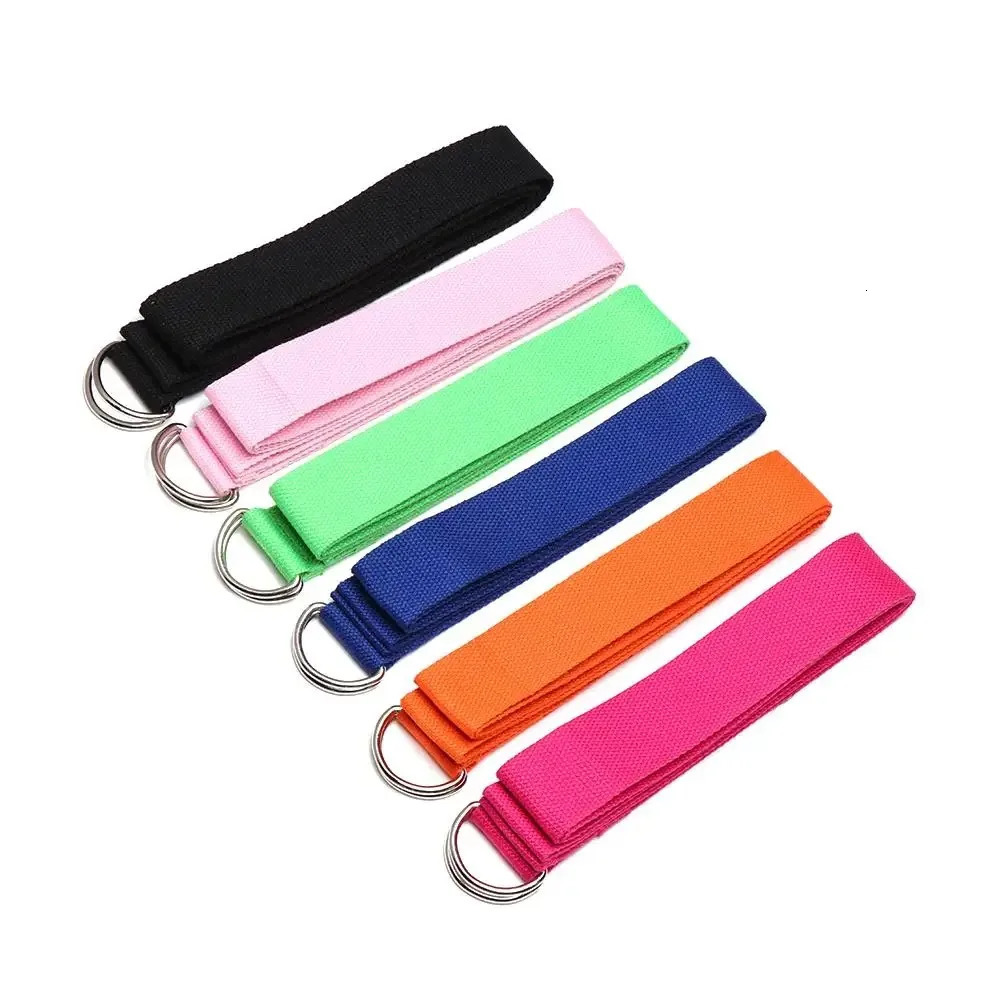 180cm Sport Yoga Strap Durable Cotton Exercise Straps Adjustable Dring Buckle Gives Flexibility For Stretching Pilates 241024