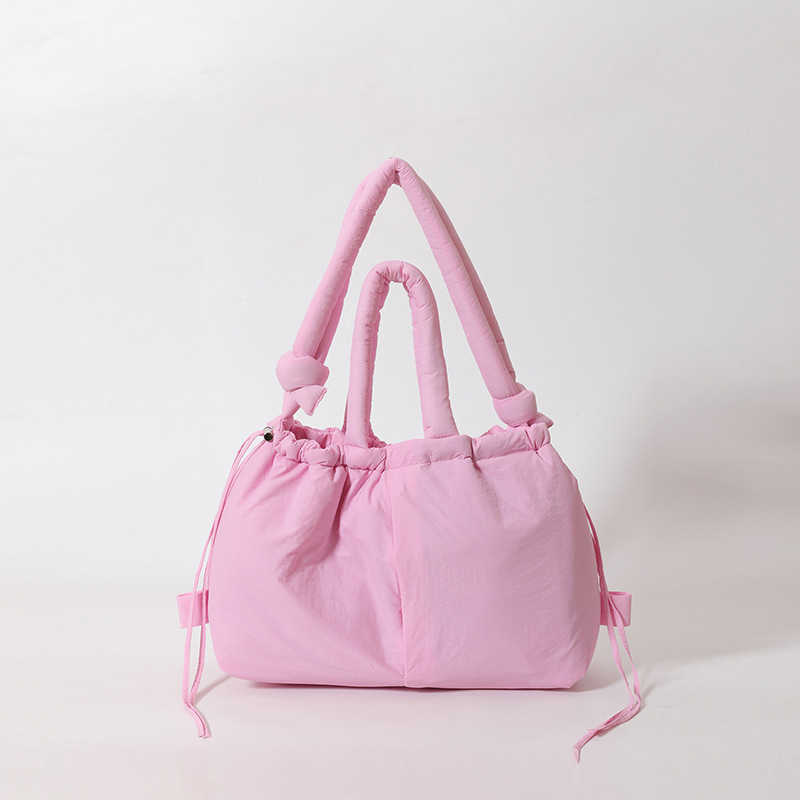 Trendy down cotton jacket bag, women's large capacity lightweight dual-use shoulder bag, hand-held backpack, niche crossbody bag 241015