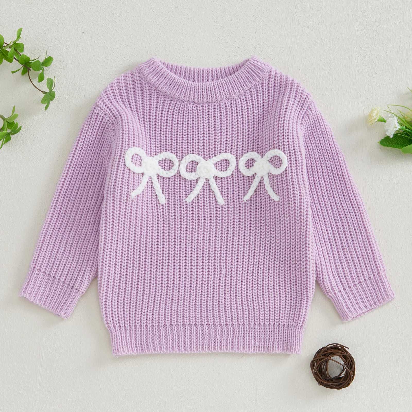 FOCUSNORM 0-7Y 5-color autumn and winter baby girl cute sweater with bow embroidery warm knit long sleeved zipper knit W241025