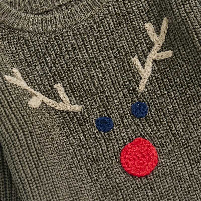 Baby Boys and Girls Christmas Knitted Sweater Autumn Preschool Baby Children Knitted Cotton Soft Winter Long Sleeve Baby Zipper W241025