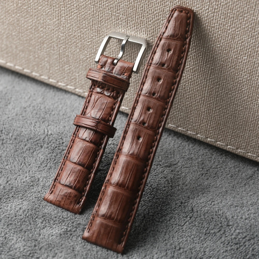 Handmade strap brown 20 21 22MM brown vintage leather bracelet suitable for logo Pilot bracelet 241025