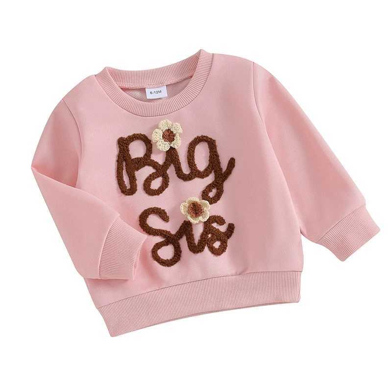 Preschool girl matching clothing big sister sports shirt oversized sports shirt little sister autumn spring clothing W241025