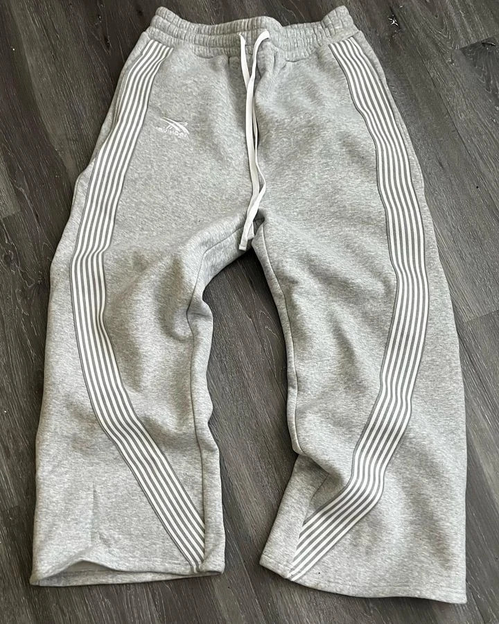American Sweatpants Y2K Pants Mens Womens Harajuku Hip Hop Striped Letters Embroidery Retro Baggy Drawstring Trousers 241025