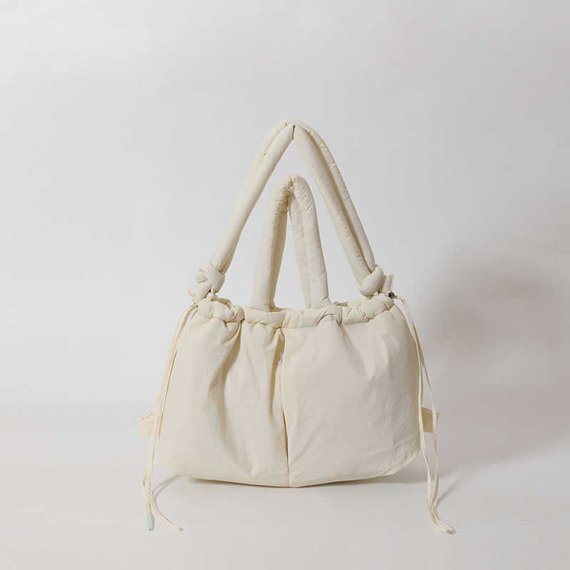Trendy down cotton jacket bag, women's large capacity lightweight dual-use shoulder bag, hand-held backpack, niche crossbody bag 241015