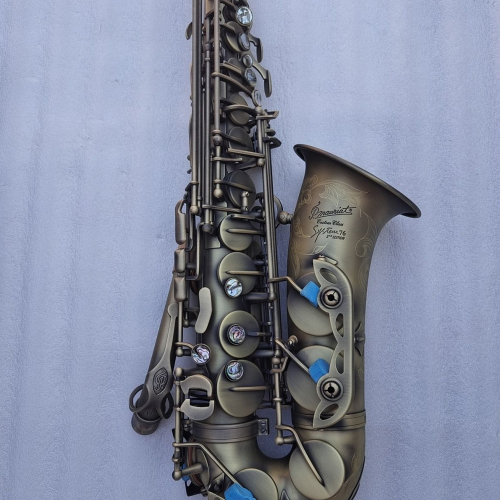 Classic 76 antique bronze alto saxophone in E-flat key one to one sax alto professional playing jazz instruments with accessories