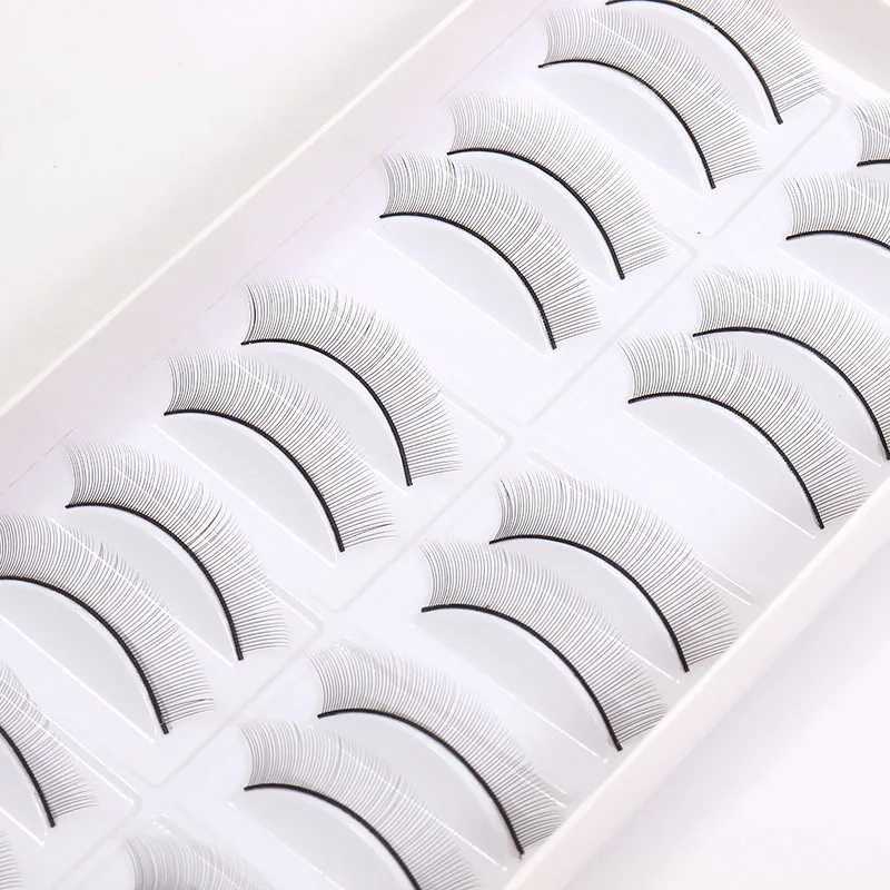 10 pairs/set of artificial eyelashes for manual training suitable for beginners used for eyelash extension tool practiceW241024