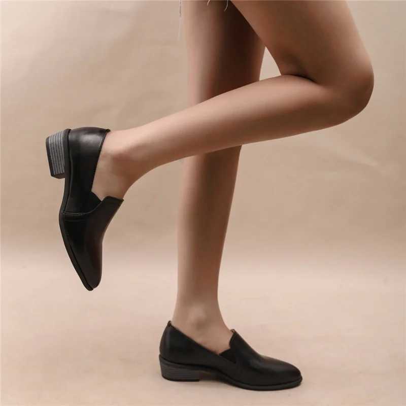 High Quality Pointed Toe Shoes for Women Slip Ladies Pumps Low Heel Shoes Spring Autumn Shallow Breathable Solid Color Adhesive Flawless Cream T241024