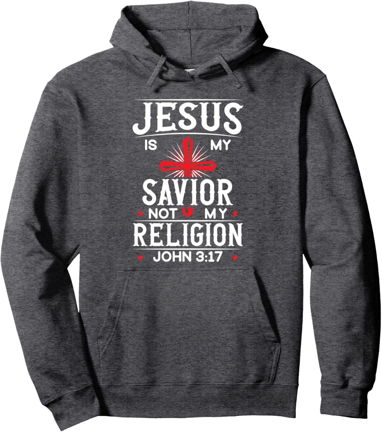 Hoodie for Mens Womens Jesus Is My Savior Not My God Pullover Hoodie Graphic Hoodies sweatshirt Pullover Long Sleeve