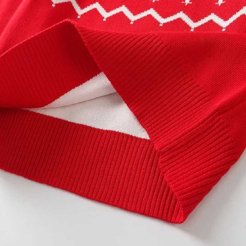 Autumn and winter clothing childrens girls Christmas sweaters long sleeves deer knitted floral tops childrens clothing boys jackets W241025