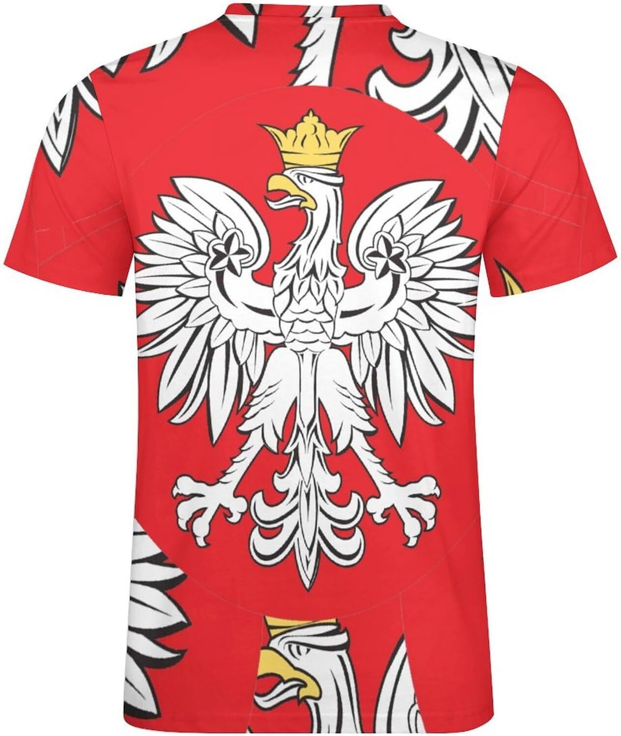 Mens T shirt Polish Eagle Flag Cotton T-Shirt 3D Printed Casual Shirt Men's Crew Neck T-Shirt tee Casual All-in-one fashion tops summer clothes