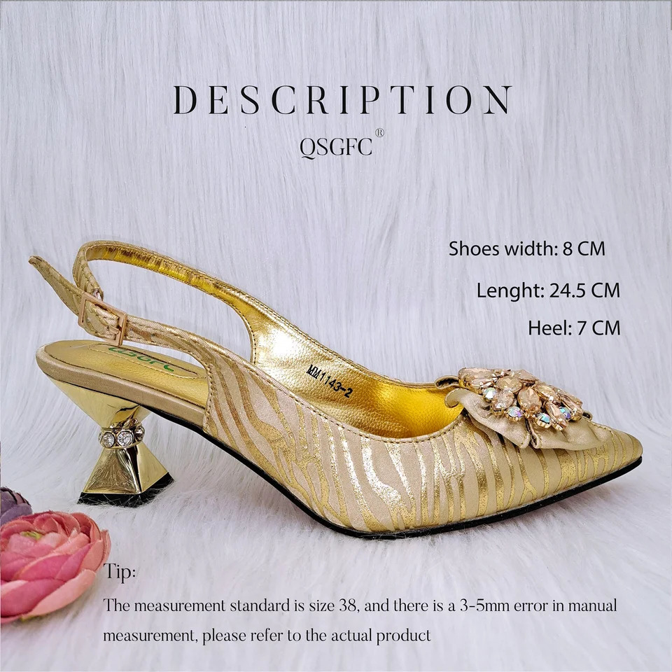 African golden fashion point boots daily wearable or party womens 3D clutch bag 241024