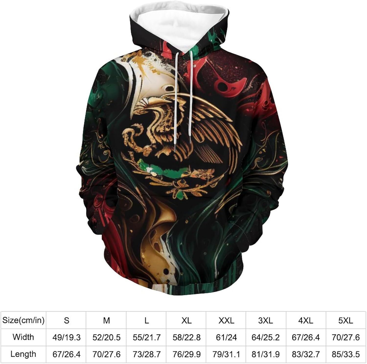 Hoodie for Mens Womens Men Women Long Sleeve Mexico Flag 3D Print Casual Hooded Pullover Graphic Hoodies sweatshirt Pullover Long Sleeve Fashionable a