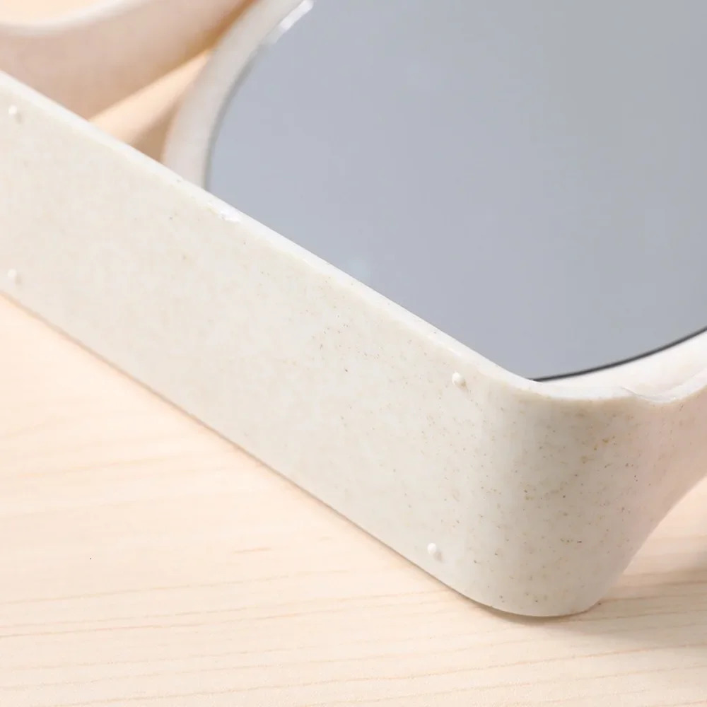 Classic Custom Double Sided 360 Degree Rotating Colorful Magnifying Makeup Personalized Round Desktop Plastic Mirror 241024