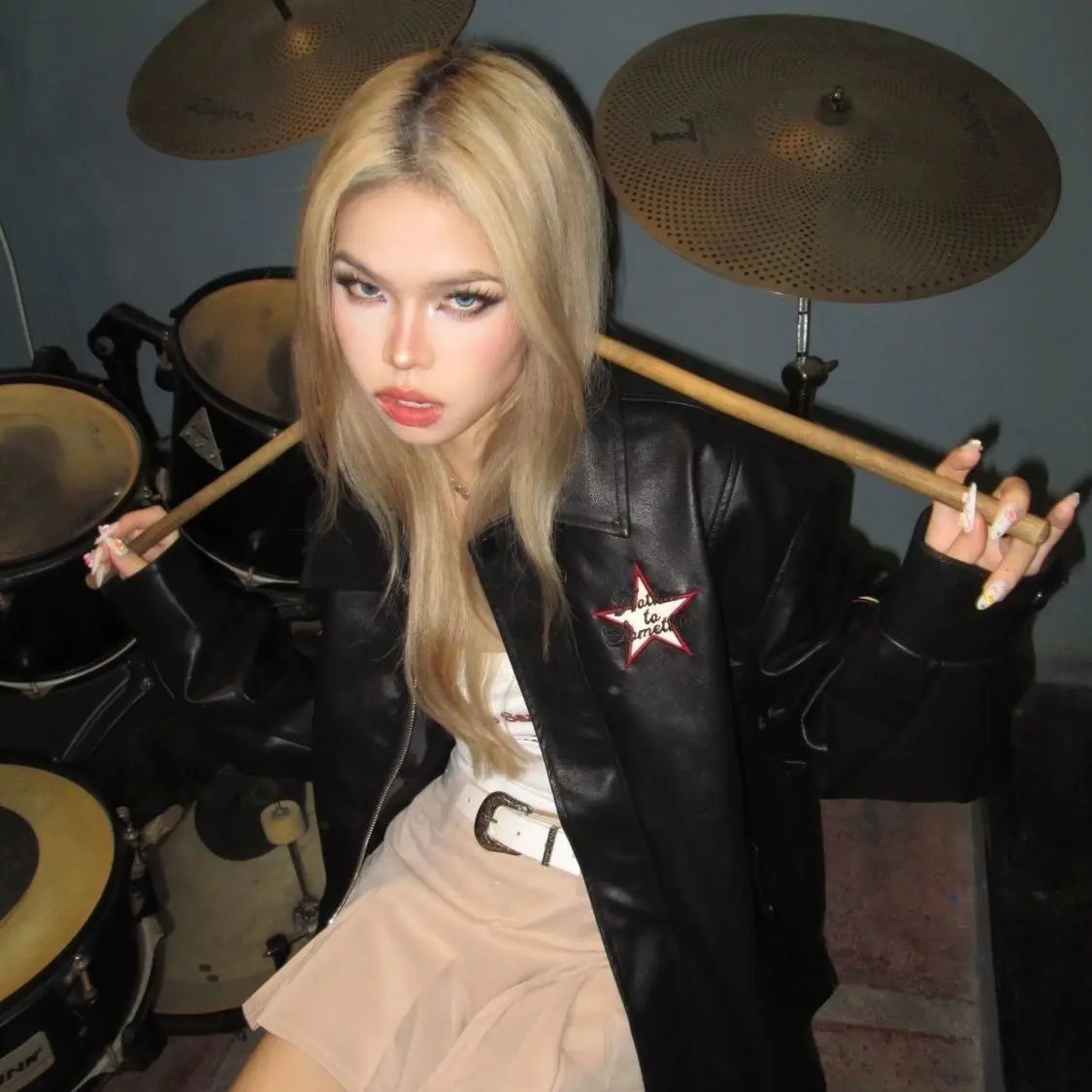 Vintage American letter embroidered motorcycle leather jacket autumn and winter clothes loose couples jacket 241024