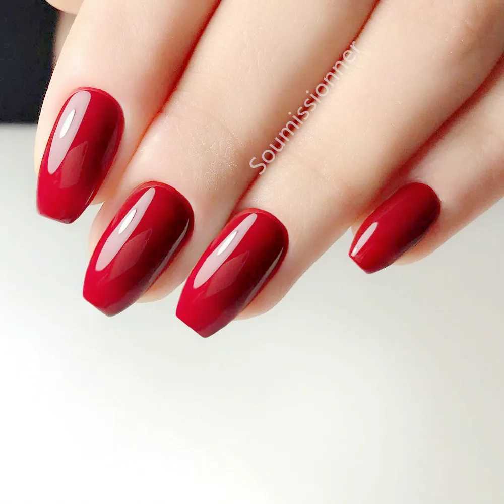 Press On Short Fake Nail Shiny Natural Artificial False Nails Ballerina Coffin DIY Fingertips Nail Supplies Manicure ToolXJ241025