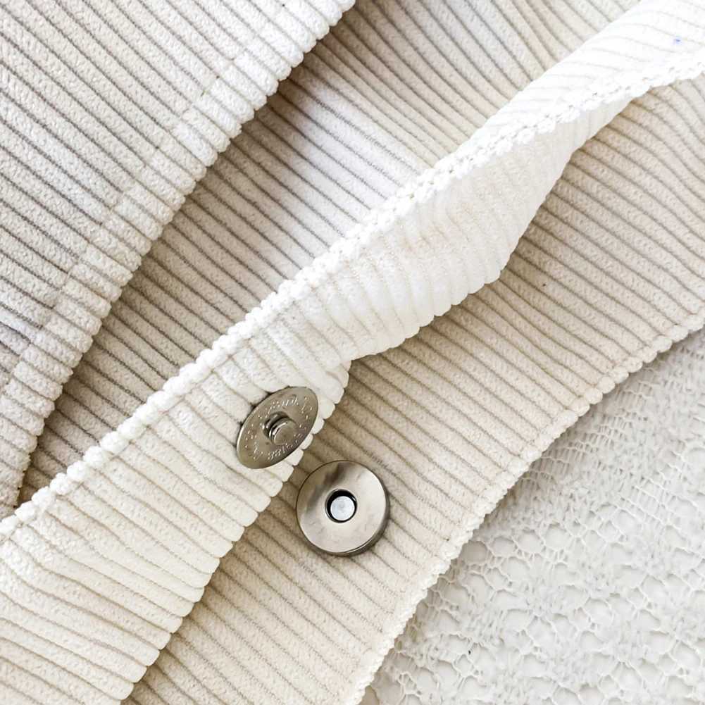 Women Corduroy Shoulder Bag with Multi Pocket Handbag Large Capacity Satchel Trendy Hobo for Work College Travel 241025