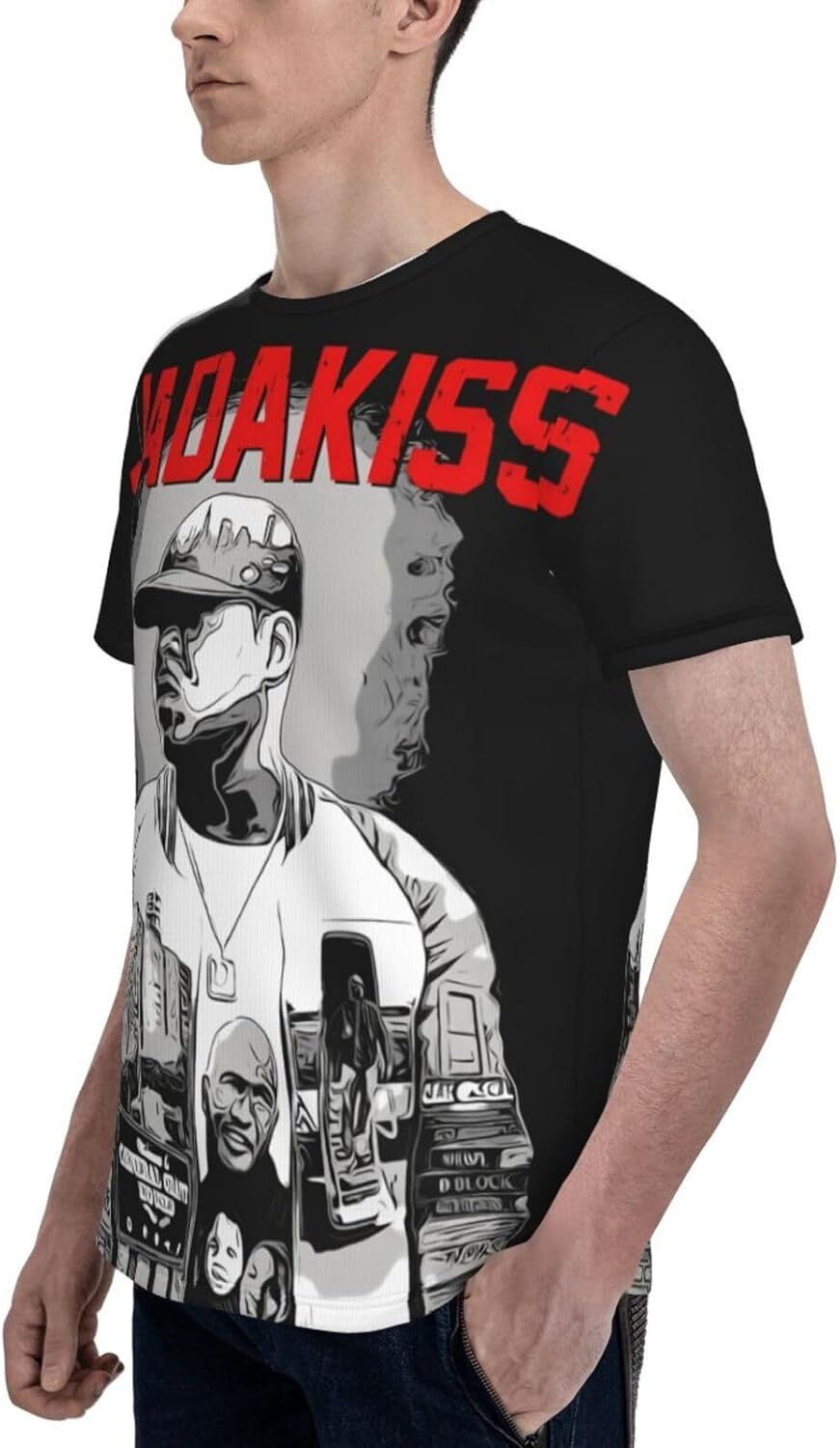 Mens T shirt Shirt Mens Short Sleeve T Shirts 3D Printing Fashion Tee Shirt Black tee Casual tops summer clothes Hip hop trend cool