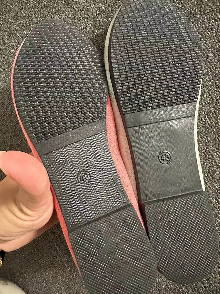 Womens casual round toe cute flat shoes Moasines ballet dancer church flat shoes womens suede elegant soft sole mom blue-green red shoes 241024