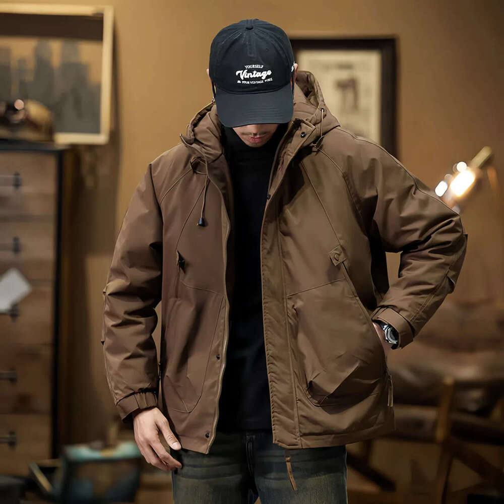 Winter New American Cargo Down Men's Winter Jacket Outdoor Waterproof Warm Removable Inner Er Three-In-One Stormtroope