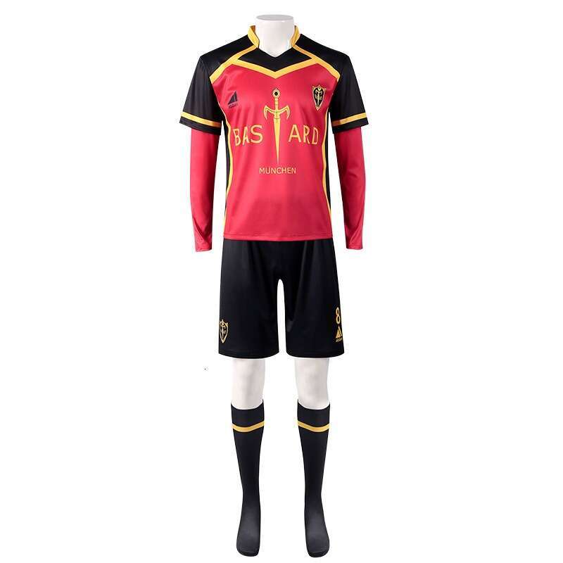 2024 Hot Selg BLUELOCK German Team Red and Black Jersey Anime Cosplay