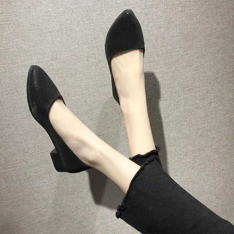 High Quality Spring Work Shoes Black Professional Womens High Heels Pump Low Price Leather Office Professional Womens Shoes T241024