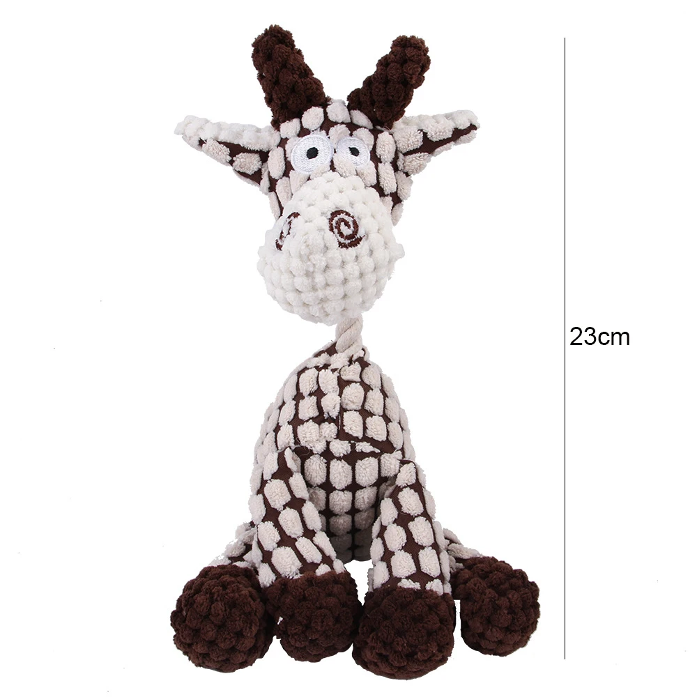Fun Donkey Shape Corduroy Chew for Dogs Puppy Squeaker Squeaky Plush Bone Molar Toy Pet Training Dog Accessories Free shipping