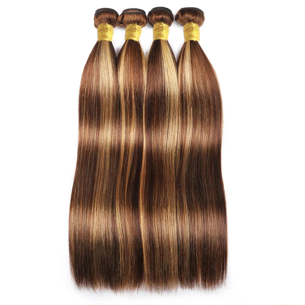 Free shipping Straight P4/27 Mix Color Brazilian Weave 3PCS Remy Human Hair Bundles 100G/PCS