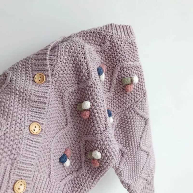 Childrens sweater cardigan wool sweater cute color Spring and Autumn girls knitted sweater outer casual candy color 1-12 years old W241025