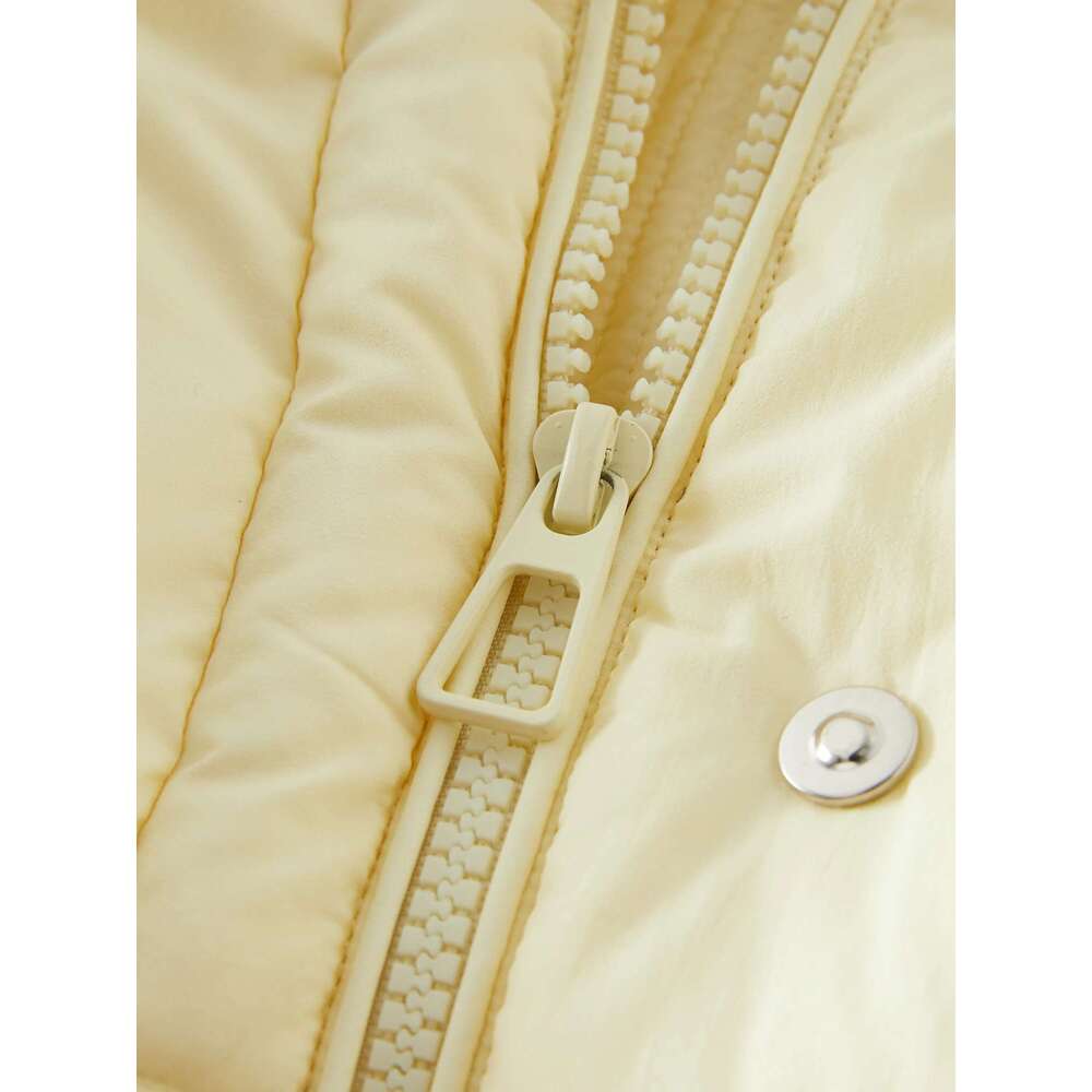 FSLE 159G Filg Amount Short Down Jacket Winter 2024 Splicing Stand-Up Collar Warm Coat 3 Colors For Women 24Fs14133