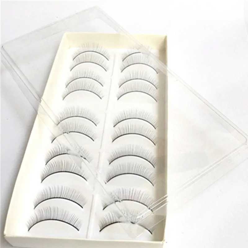 10 pairs/set of artificial eyelashes for manual training suitable for beginners used for eyelash extension tool practiceW241024