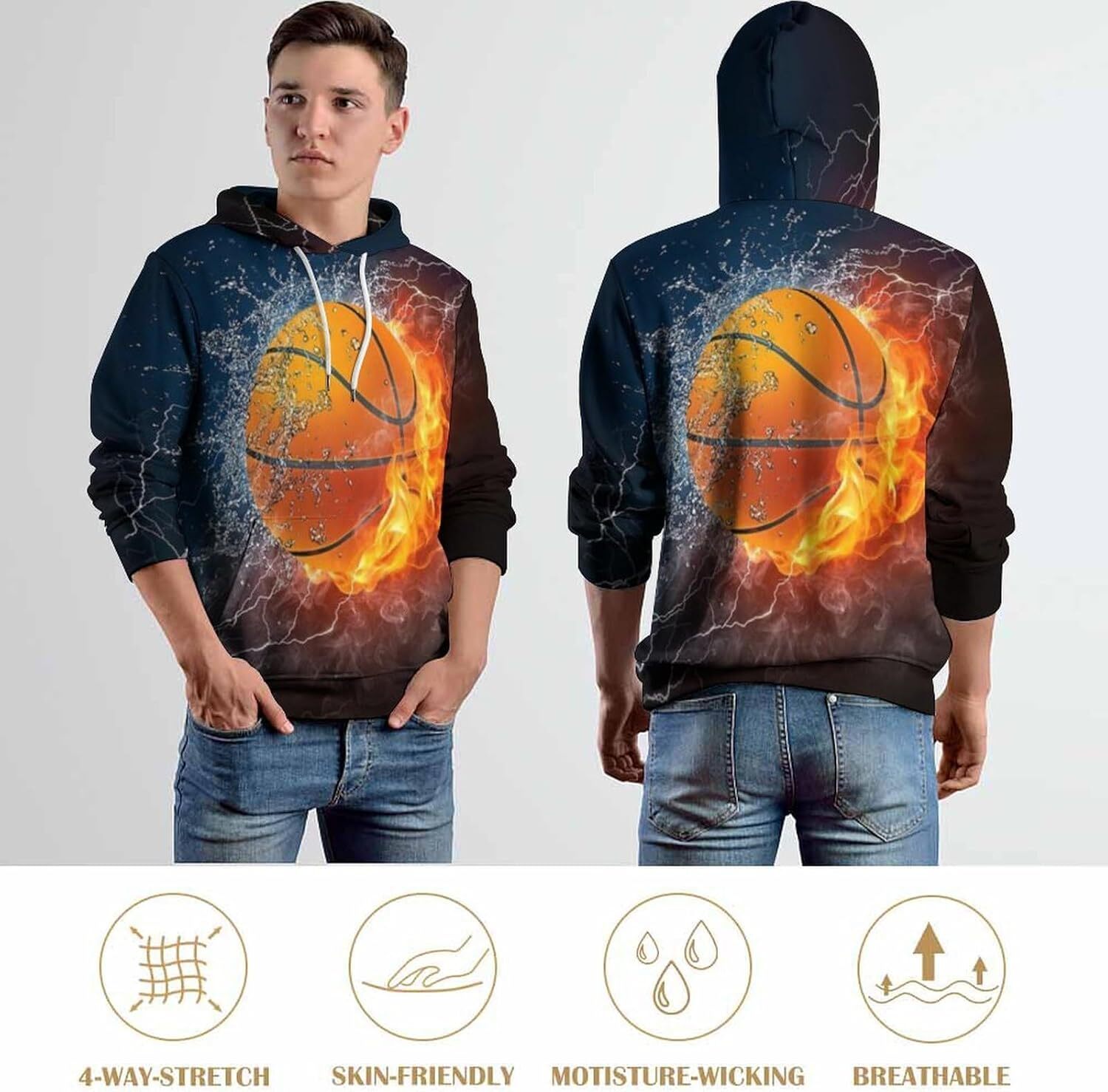 Hoodie for Mens Womens Pullover Hoodie 3D Novelty Graphic Hooded Sweatshirt Make-believe fashion Hoodies for Men Graphic Hoodies sweatshirt Pullover c