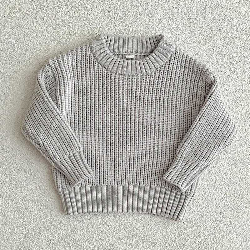 Autumn Children loose sweater knitted winter baby boys and girls clothing round neck children Todler girls and boys zipper baby coat W241025