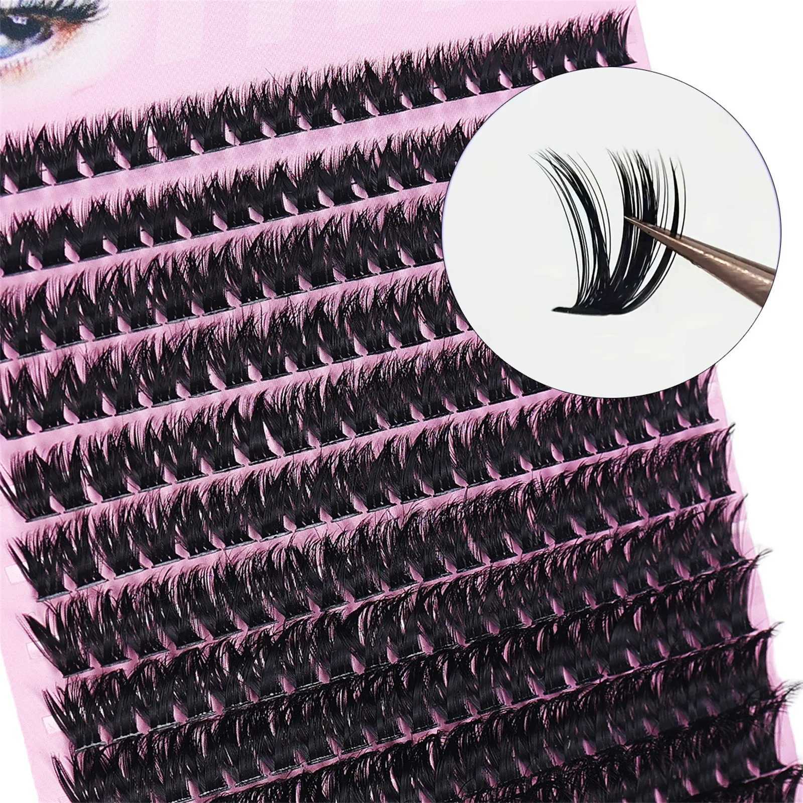 280 pieces of 8D fluffy thick eyelash clusters D curly Wispy personal eyelashes 8-16mm mixed false eyelashes extended eyelash clustersW241024