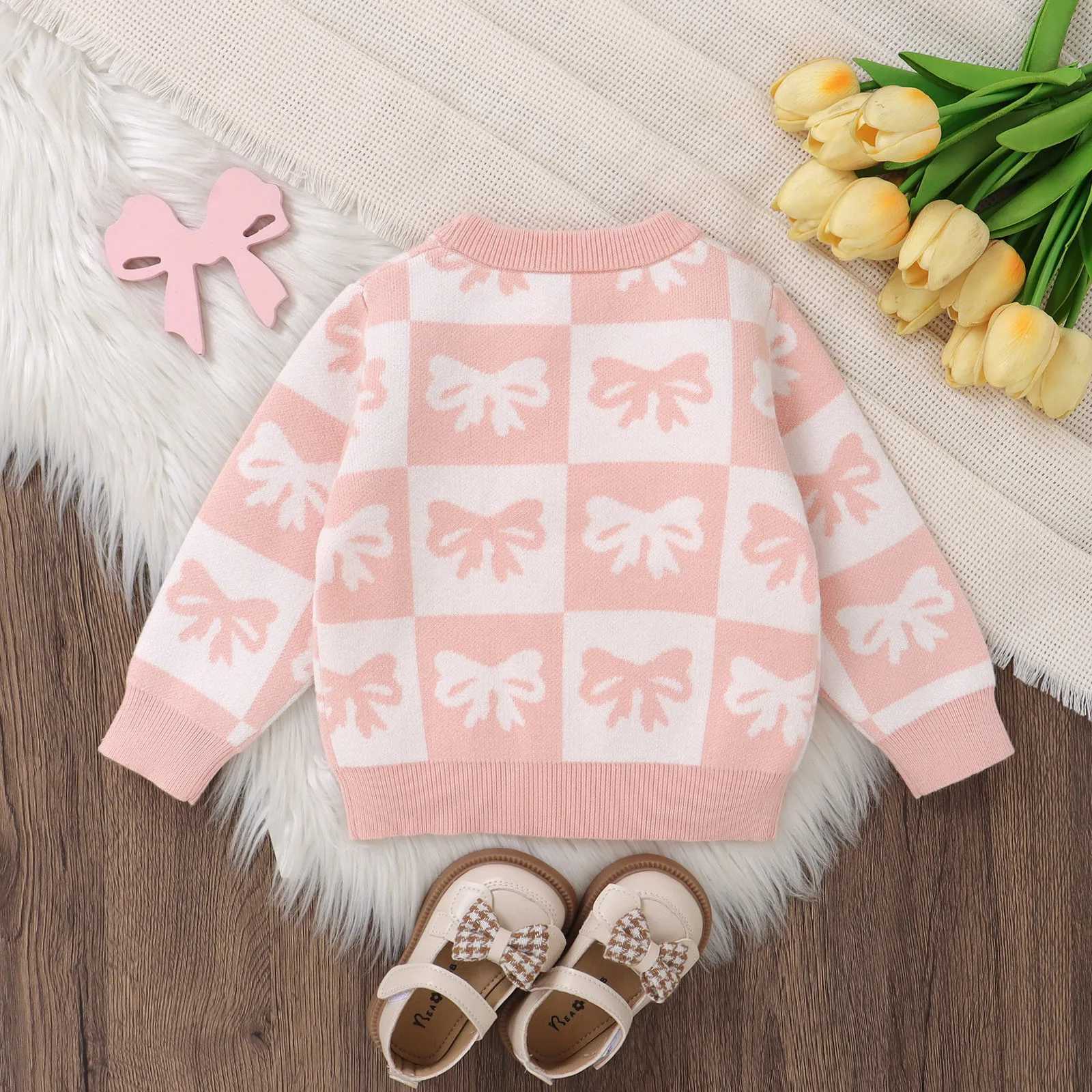 Baby boy girl knitted work collar sweater childrens pull-out sweater winter warmth 18 month old girl winter clothing W241025
